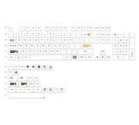 FKRTQIYN Virtual War Minimaliste Keycaps PBT Blancs compatibles avec MX Switch Mechanical Keysboards Capuchon de clés de Bricolage personnalisé