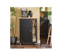 SoBuy FKW75-SCH Chariot de Service Desserte de Cuisine à roulettes Table Roulante Meuble Noir G