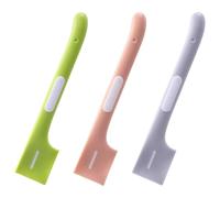 FKWKUW Lot De 3 Cuillères De Nourriture pour Chat - Cuillères De Boîte De Nourriture pour Animaux - Cuillères De Mélange Pratiques en Silicone - pour Chiens Et Chats - Vert Rose Gris