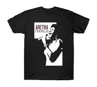 FKXCNHAA I Never Loved a Man The Way I Love You Lady Soul T-Shirt Aretha Franklin RetroBlackL
