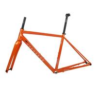 FKXSXAZ Cadre de vélo de Route Gravel, Cadre en Alliage d'aluminium 700C avec Freins à Disque, Tailles 44/47/50/53/56 cm, Fourche en Fibre de Carbone, axe traversant F100*12 mm R14