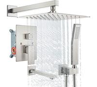 FKXSXAZ Douchette Multifonction et pommeau de Douche Effet Pluie Haute Pression avec Bras Extensible réglable en Hauteur et en Angle, Salle de Bain Flow