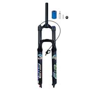 FKXSXAZ Fourche à Suspension VTT 26/27,5/29 Pouces DH, débattement 160 mm, Freins à Disque, diamètre du Tube intérieur 34 mm, pour XC, Tout-Terrain et Descente.