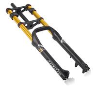 FKXSXAZ Fourche Avant de vélo électrique 26 Pouces, pneus Larges 4.0, Suspension pneumatique, Double épaulement, Freins à Disque 1-1/8", Blocage Rapide, débattement 135 mm ou 150 mm, idéal