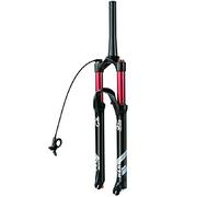 FKXSXAZ Fourche de Suspension VTT, débattement 130 mm, réglage du Rebond, Tube Droit/Conique 1-1/8", axe QR 9 mm, Accessoires : Frein à Disque Avant léger