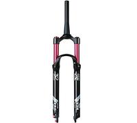 FKXSXAZ Fourche de Suspension VTT, débattement 130 mm, réglage du Rebond, Tube Droit/Conique 1-1/8", axe QR 9 mm, Accessoires : Frein à Disque Avant léger