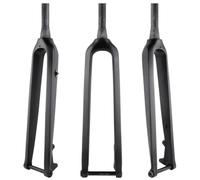 FKXSXAZ Fourche Rigide de VTT en Fibre de Carbone T800, Tube Droit/Conique de 1-1/8'', axe traversant de 110 x 15 mm avec Tige de Direction.