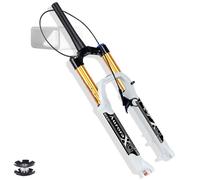 FKXSXAZ Fourche Suspendue 26/27,5/29 Pouces, débattement de 160 mm, pour VTT XC/AM, réglage du Rebond, axe QR 9 mm Droit/Conique.