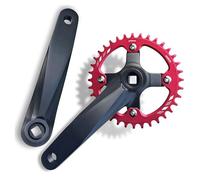 FKXSXAZ Pédalier pour VTT monovitesse à axe carré, 152/165/170 mm, 32/34/36/38 Dents, pour VTT/VÉ/Vélo de Ville