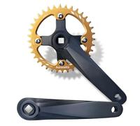 FKXSXAZ Pédalier VTT, manivelles 152/165/170 mm, entraxe 104 BCD, Plateaux Ronds/ovales 32/34/36/38 Dents, Mono-Vitesse, axe carré, pour VTT/VAE/vélo de Ville