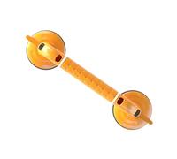 FKXSXAZ Poignée de Douche réutilisable, Barre d'appui coudée en Plastique ABS, Barre de sécurité Murale pour Baignoire et Toilettes, Fixation par Ventouse pour Personnes âgées (Jaune, L-38