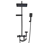 FKXSXAZ Pommeau de Douche Effet Pluie avec Bras d'extension - Douchette à Main Haute Pression de 30 cm (12 Pouces) - Design Moderne et Luxueux