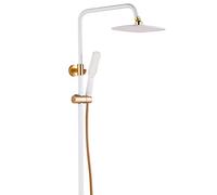 FKXSXAZ Pommeau de Douche Effet Pluie Haute Pression, douchette à Main avec Bras Extensible réglable en Hauteur et en Angle, idéal pour la Salle de Bain, Les baignoires, Les Murs carrelés