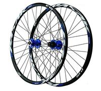 FKXSXAZ Roues VTT 26/27,5/29 Pouces, 2 roulements Avant, 5 roulements arrière, Jante Double paroi, 6 Fixations, Frein à Disque, Blocage Rapide 3 Griffes