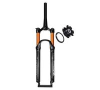 FKXSXAZ VTT 26 27,5 29 Pouces, Fourche à Suspension pneumatique, débattement 120 mm, Fourche Avant Droite/Conique 1-1/8", axe traversant 9 x 100 mm, Freins à Disque à Serrage Rapid