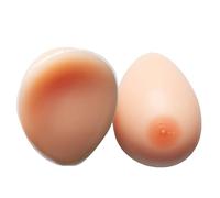 FkYstrix Fake Boobs Silicone Breast Forms Self Adhesive Waterdrop Shape for Mastectomy Crossdresser Prosthesis, B Cup