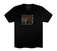FkYstrix LED Est activé Musique T - Shirts Le Son est Lumineux égaliseur Donner Adultes et Enfants Nouveauté Vêtements La fête DJ Musique Défilé de Mode(XXL, No6)