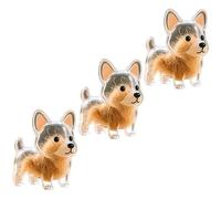 FkYstrix Pet Hair Storage Bottle Collector Memorial Keychain,Transparent Dog Hair Pet Fur Keepsake Pendants Whiskers Keepsake(3Pcs, Corgi)