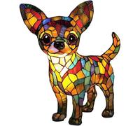 FkYstrix USB 3D Mignon Pet Lampes de Table Accueil Chambre Décoration Cadeaux Nouveau Chien Chat Série Côte-lit Lampes résine Tableau Lumière de Nuit, Chihuahua