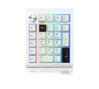 FKZ GMK26 Pavé mécanique avec pavé numérique macro et remplaçable à chaud sans fil 2,4 G/BT5.0/filaire USB-C RVB rétroéclairé 26 touches Mini clavier portable programmable pour Windows/Mac/Gaming