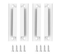 FL HUA Lot de 4 poignées de porte de balcon d'extérieur en aluminium avec vis, moustiquaire pour portes coulissantes, fenêtres et armoires