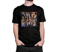 FL-Or-id-a Ge-Or-gi-a Li-ne Collage Fashion Men's T-Shirt Round Neck Short Sleeve T-Shirts (Medium)