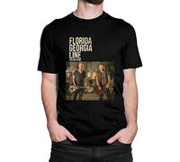 FL-Or-id-a Ge-Or-gi-a Li-ne Novelty Men's T-Shirt Round Neck Short Sleeve Tees (X-Large)