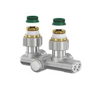 FL Raccord D'Angle À Un Tuyau Avec Robinet G3/4i x G3/4a Avec Nipple Et Conique