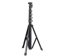 FL019 Support de Lumière Trépied de Photographie, Support de Photographie, de Lumière de Studio Photo pour Vidéo, Alliage d'aluminium Noir, de Réglable