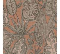 FL61112 - Papier Peint Orange Galerie Feuille D'Arbre Flourish