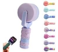 flachic Rouleau de peinture diamant imprimé en 3D, fait à la main, rouleau de renforcement de clous de diamant, fixateur de roue de diamant à pression avec poignée ergonomique pour broderie de strass