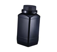 Flacon à col large (carré) de 1 litre pour réactifs de laboratoire, avec bouchon noir