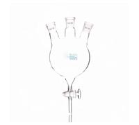 Flacon à fond rond à trois cols, forme oblique, 50 ml, 1000 ml, 5000 ml, joint 24/29, avec interrupteur à trois cols et col rodé standard(50mL)