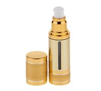 Flacon à pompe stérile sans air de 28,3 g - Récipient cosmétique rechargeable pour fond de teint et sérums - Minimise les déchets et augmente la durée de vie - Poids et résistance aux chocs - Doré