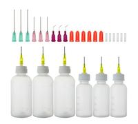 Flacon Aiguille 30ml 50ml, applicateur de bouteille aiguille avec 15 aiguilles de distribution et 12 bouchons pour bricolage
