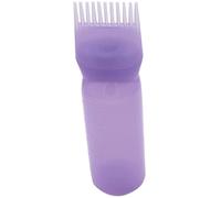 Flacon applicateur de teinture pour cheveux 120 ml avec pinceau gradué - Peigne à racines - Peigne pour salon de coiffure - 1 peigne violet - Traitement astucieux