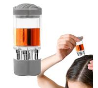 Flacon applicateur d'huile capillaire portable - Peigne de massage du cuir