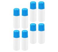 Flacon Applicateur Éponge 30ml Bleu, Plastique, Lot de 8 | Usage en Voyage, Tête Souple, Corps Transparent, Dosage Précis, pour Lotions et Sérums