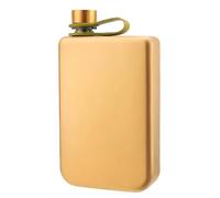 Flacon carré en acier inoxydable 9OZ, bouteille d ' alcool de poche pour le camping et la randonnée avec bouchon à vis étanche Pocket Square