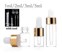 Flacon Compte-Gouttes En Verre Transparent De 1 À 5ml,50 Pièces,Flacons Compte-Gouttes Vides Pour Huiles Essentielles Pour Cuticules Et Corps,Bouteilles De Teinture.50pcs.1ml