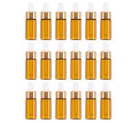 Flacon Compte-gouttes Mini Fiole 5ml en Verre, 25 Pièces | Contrôle Précis du Dosage, Protection UV, Compte-gouttes, pour Sérums et Mélanges D’huile Couleur Aléatoire