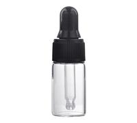 Flacon compte-gouttes vide en verre transparent rechargeable de 1 ml/2 ml/3 ml