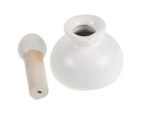 Flacon D’huile Essentielle en Céramique 40ml, Blanc, Bouchon | Porcelaine, Forme Gourde, Usage sur Comptoir Organiseur Maquillage, Lot de 1 Pièce