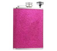 Flacon d'alcool à boire, flacon d'alcool - Flasque à alcool en acier inoxydable de 8 oz avec entonnoir - Pot à boire portable anti-fuite, flacon de liqueur à paillettes pour hommes