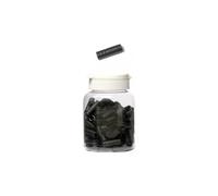 Flacon de 100 embouts de gaine de derailleur en plastique massi 4mm noir