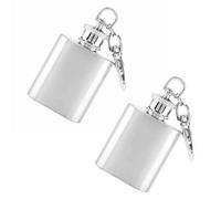 Flacon de hanche en acier inoxydable 2 pièces, bouteille de vin de poche avec porte-clés, 1oz