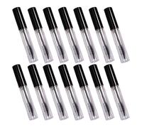 Flacon de Mascara Vide Rechargeable 4ml en Abs, Tube Rond Portable | Entonnoirs, Lot de 14 Set de Set de Pièces, Léger, Noir, pour Voyage et Shopping
