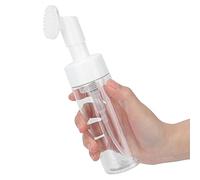Flacon de Mousse de Mousse Transparente, Tête de Pompe de Fixation avec Brosse en Silicone, Flacon à Preuve de Fuite pour Lotion et Embouteillage de Nettoyant Visage