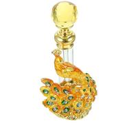 Flacon de parfum ancien, émail vintage, eau parfumée, huile essentielle, petit flacon, échantillon, verre, voyage, femme (vert)(Golden)