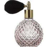 Flacon de parfum antique, vaporisateur en cristal vintage de 100 ml, distributeur de cosmétiques for femmes, désodorisant for voiture, accessoires de voyage (gris)(Pink)